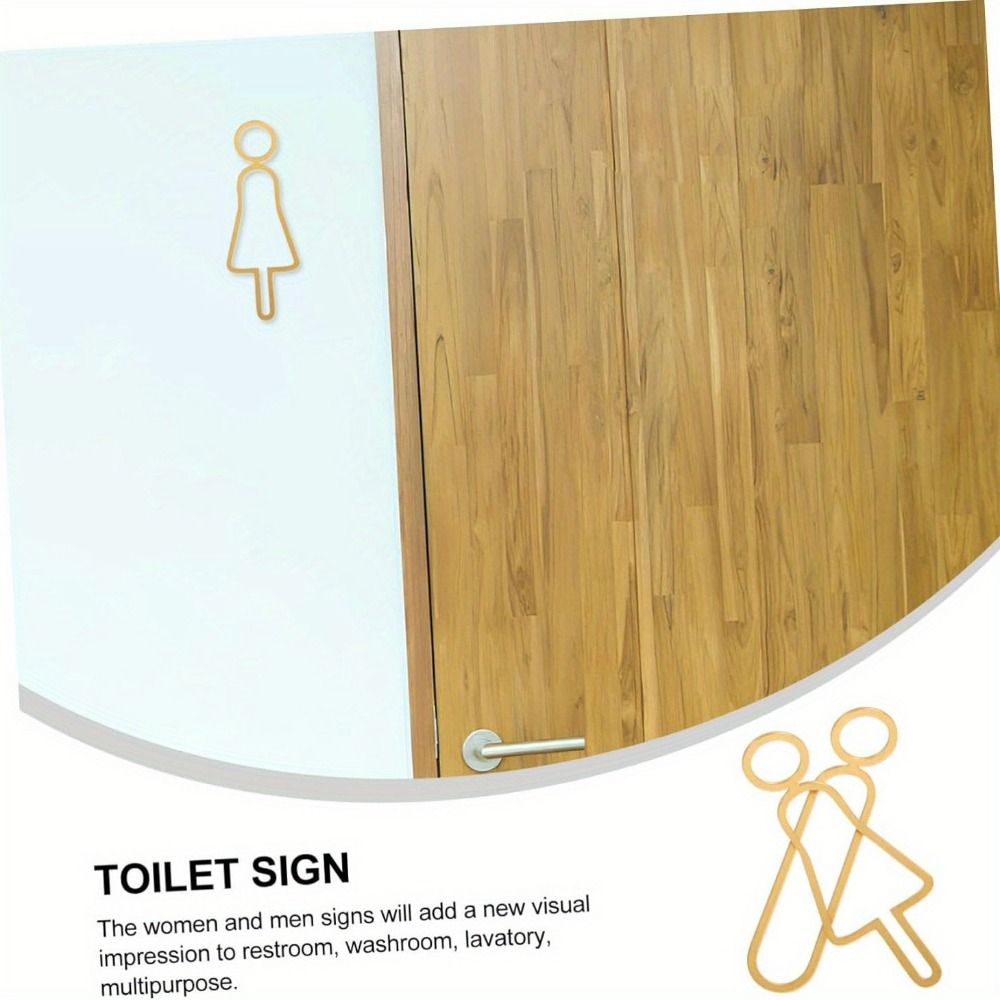 Men Accessories Shop - Acrylic Toilet Sign Sticker Men Women