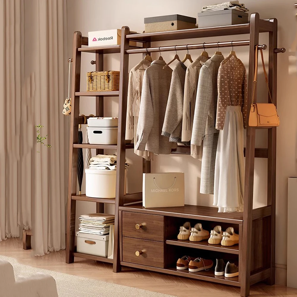 Men Accessories Drawer - Aesthetic Heavy Duty Wooden Clothes Rack