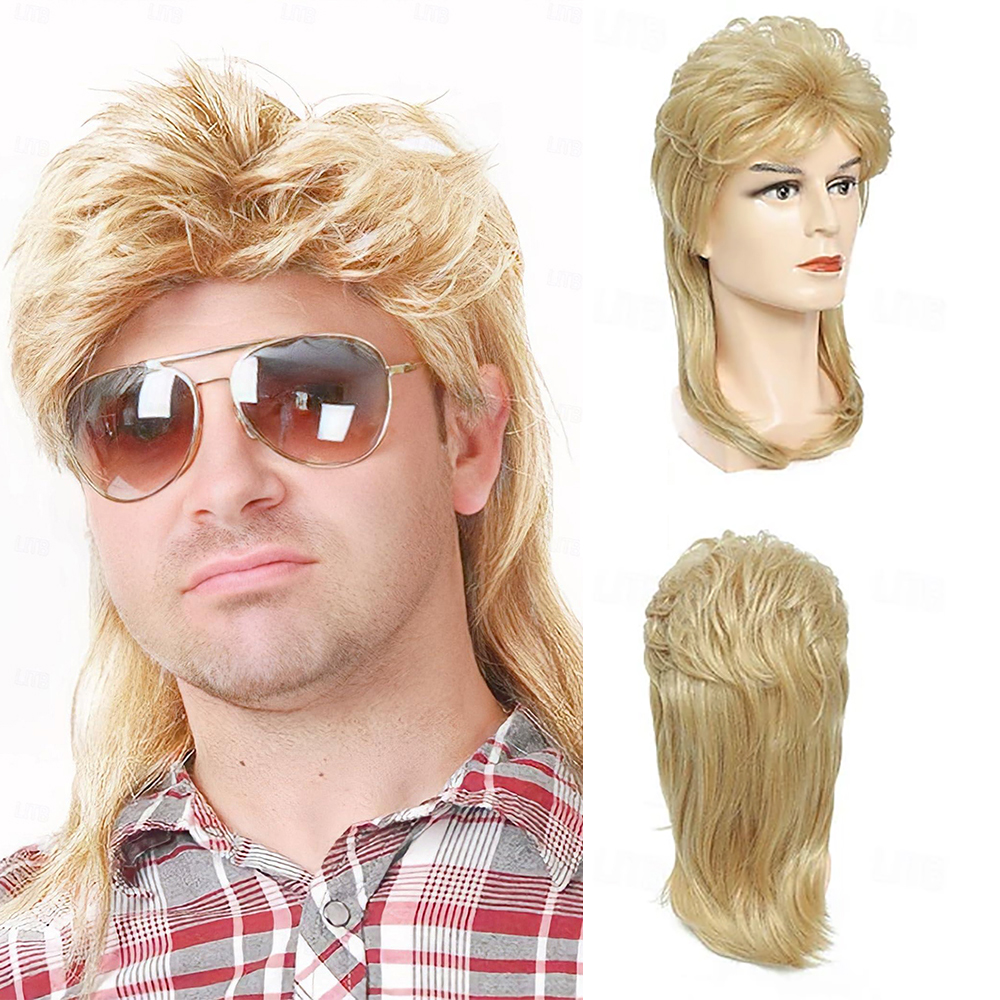Men'S Accessories In The 80S - HAIRJOY Synthetic Hair Mullet Wigs for