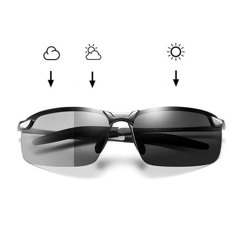 Sunglasses Polarized Men - Classic Photochromic Sunglasses Men Polarized Driving