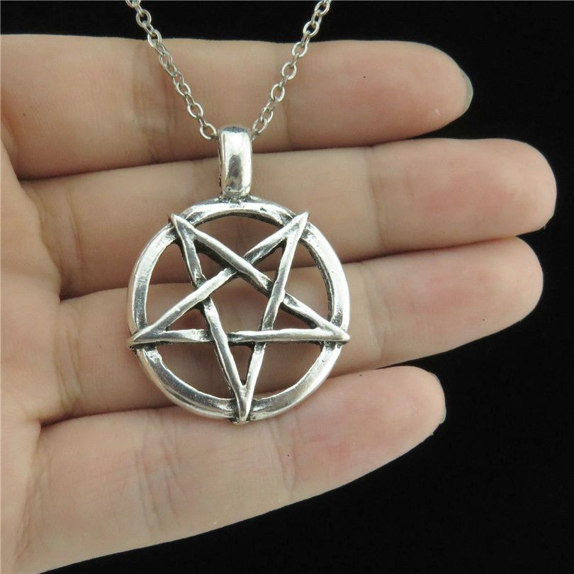 Men'S Accessories Best - Fashion Vintage Silver Color Pentagram Necklaces