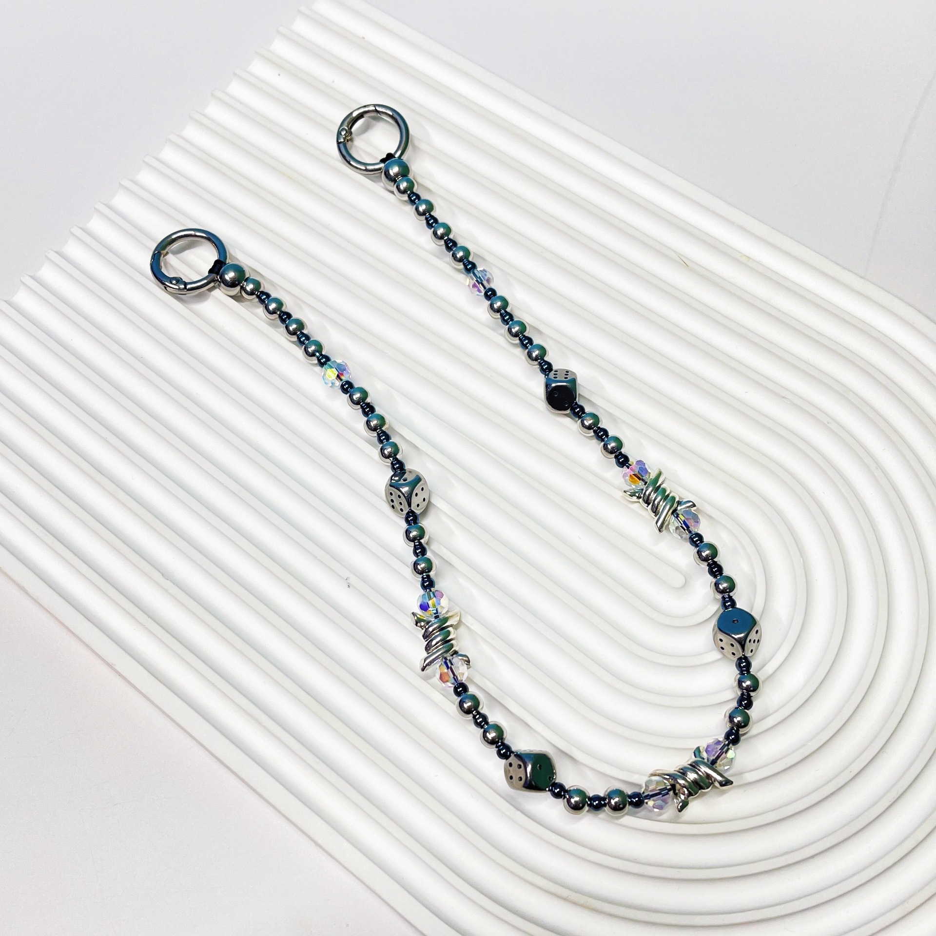 Men Accessories Chain - HERLOOK Cool Punk Dice Metal Bead