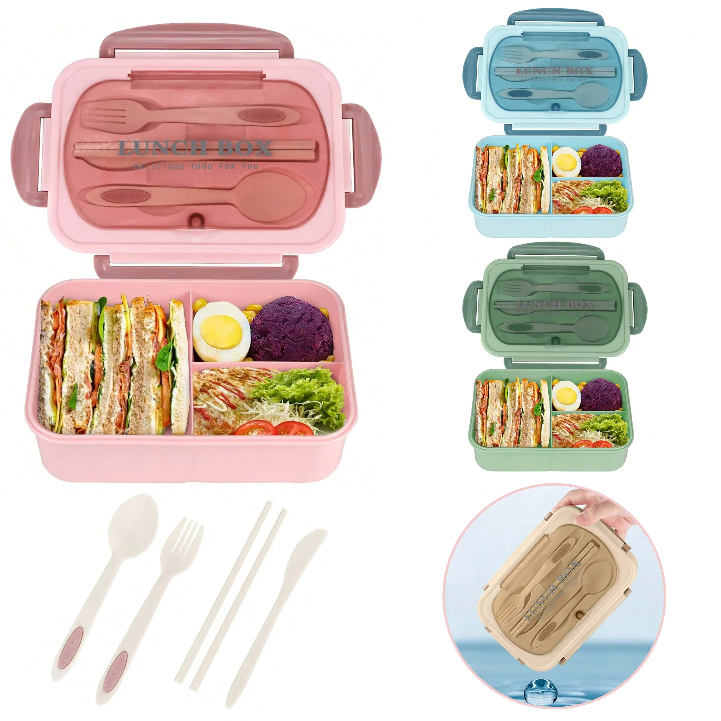 Men'S Accessories Rack - Adult Bento Box with 3 Compartments