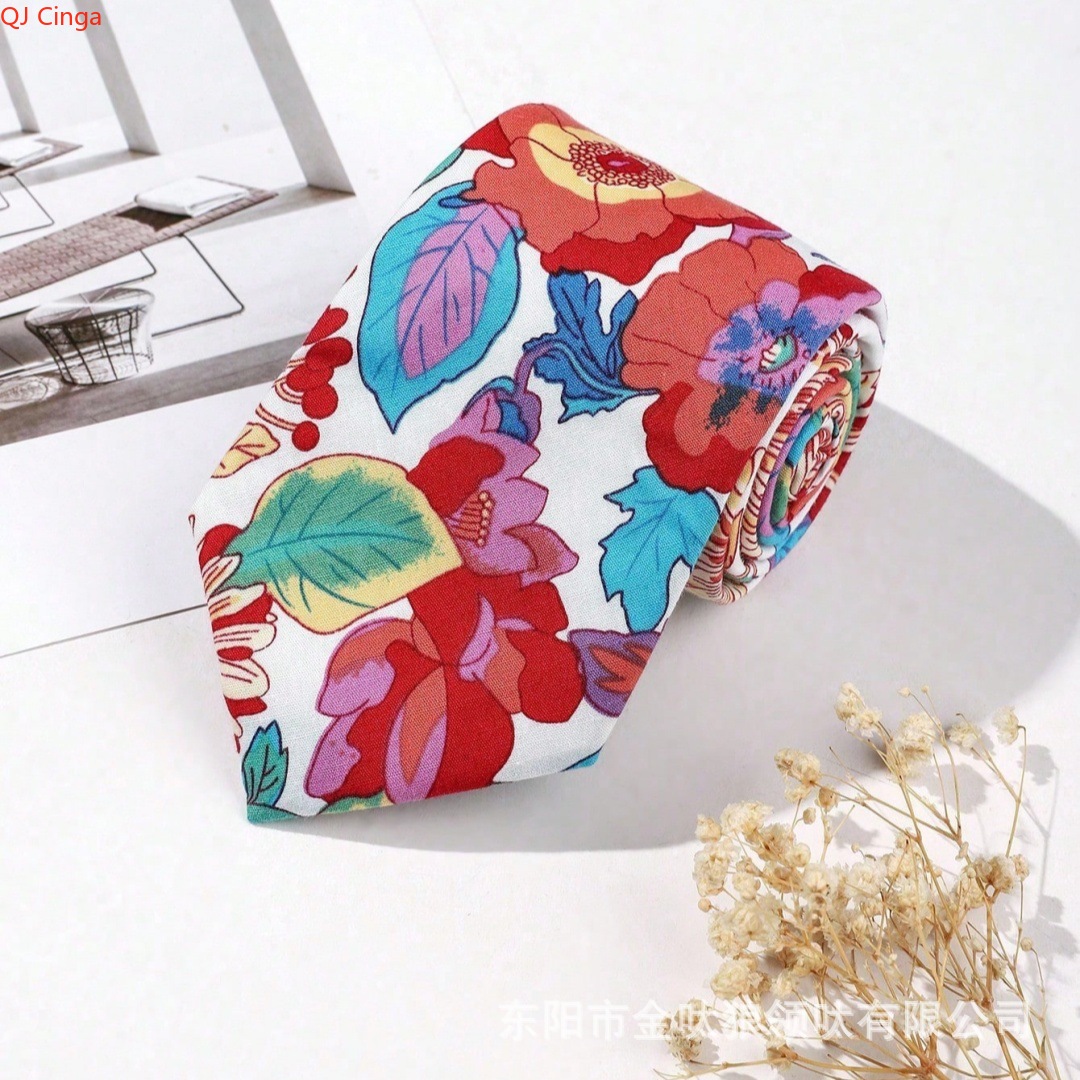 Men'S Accessories Essentials - Elegant Blue & Beige Floral Pattern