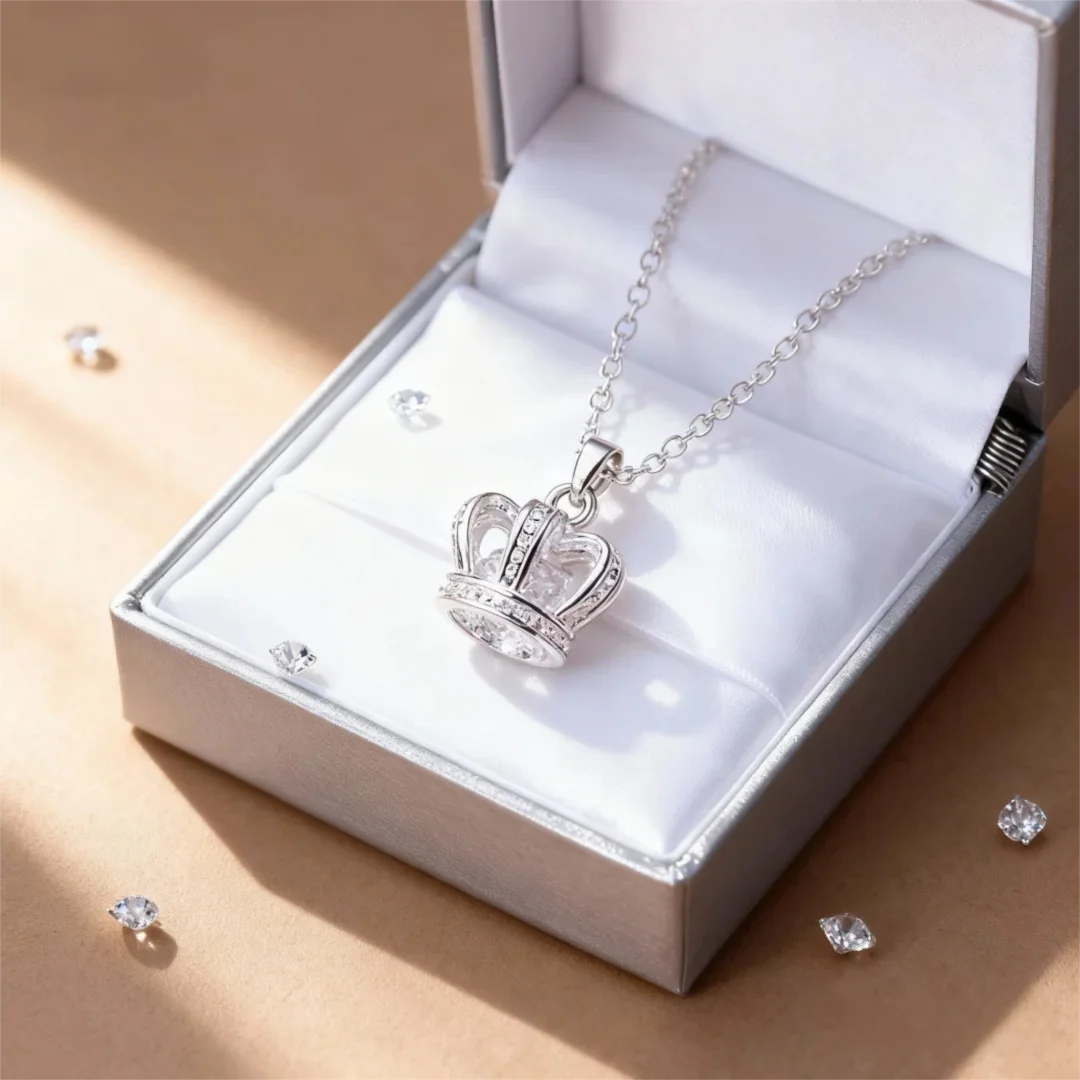 Men'S Accessories Office - Exquisite 925 sterling silver Crown Necklace