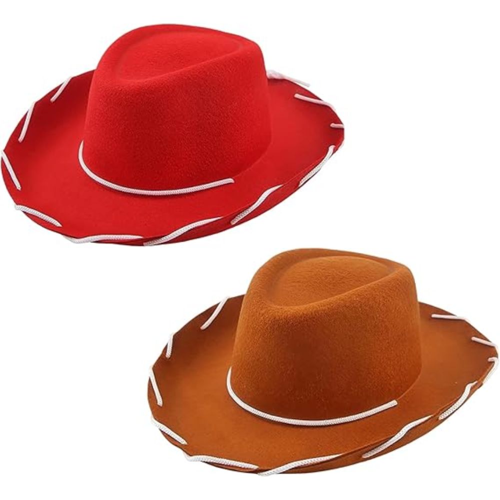 Men Accessories Kit - Fantasia Woody Jessie Cosplay Felt Hat