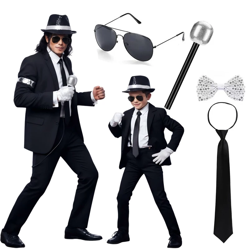 Men'S Accessories In The 80S - Boys Men 80s Disco Costume Michael