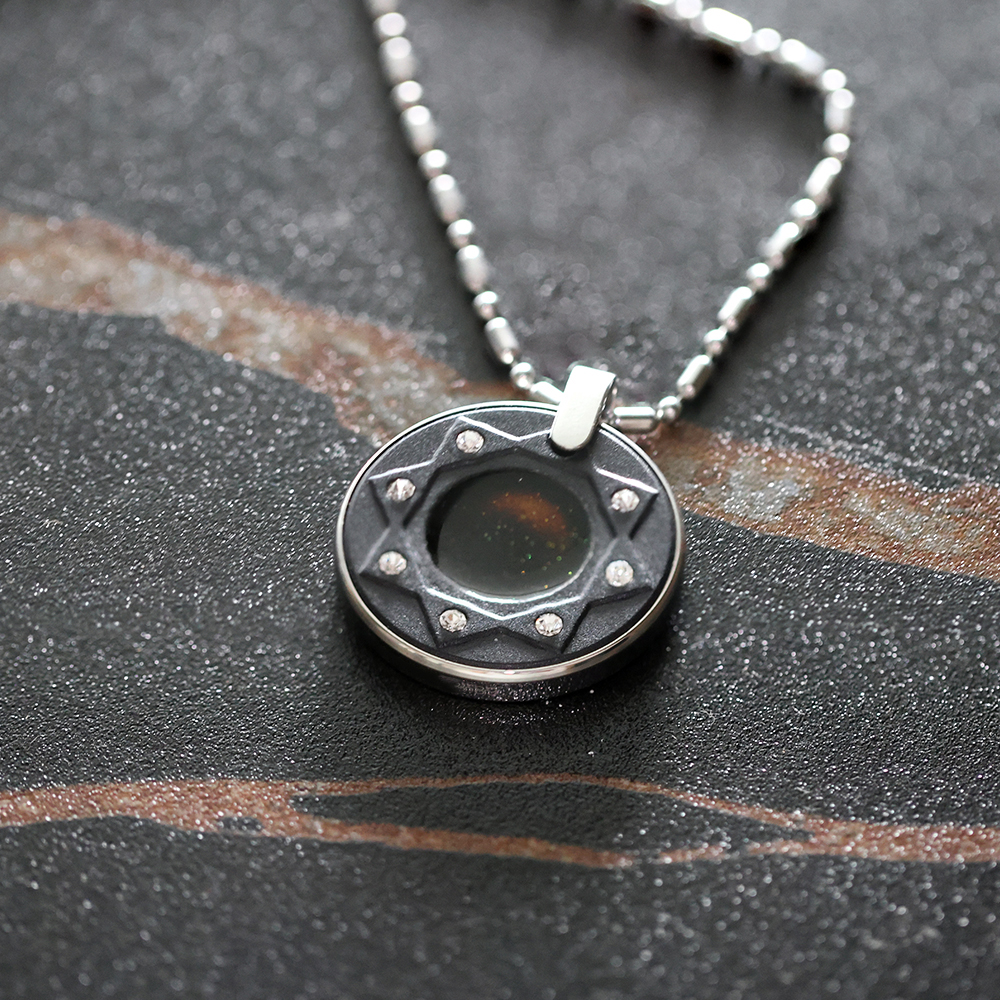 Men Accessories All - Unisex Heat-Sensing Volcanic Stone Pendant Necklace