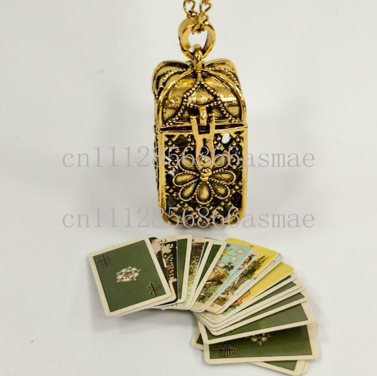 Men'S Accessories Fashion - Vintage Alloy Tarot Card Pendant Necklace