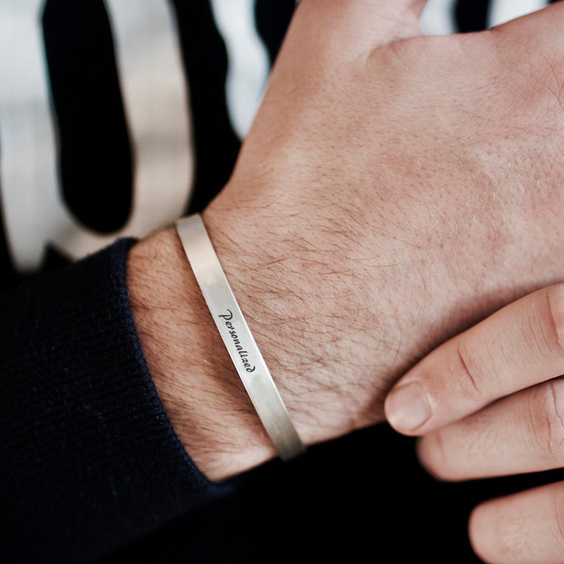 Men Accessories All - 4MM To 8MM Free Engraving Cuff