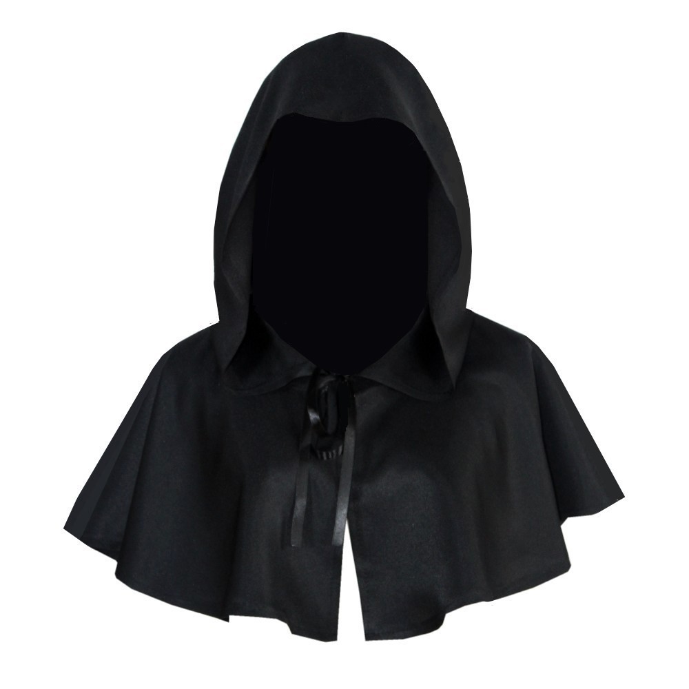 Men Accessories Kit - Halloween Cosplay Death Cloak Short Hooded