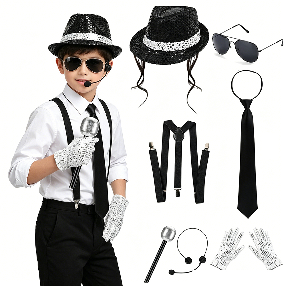 Men'S Accessories In The 80S - Michael Jackson Cosplay Accessories Set 80S