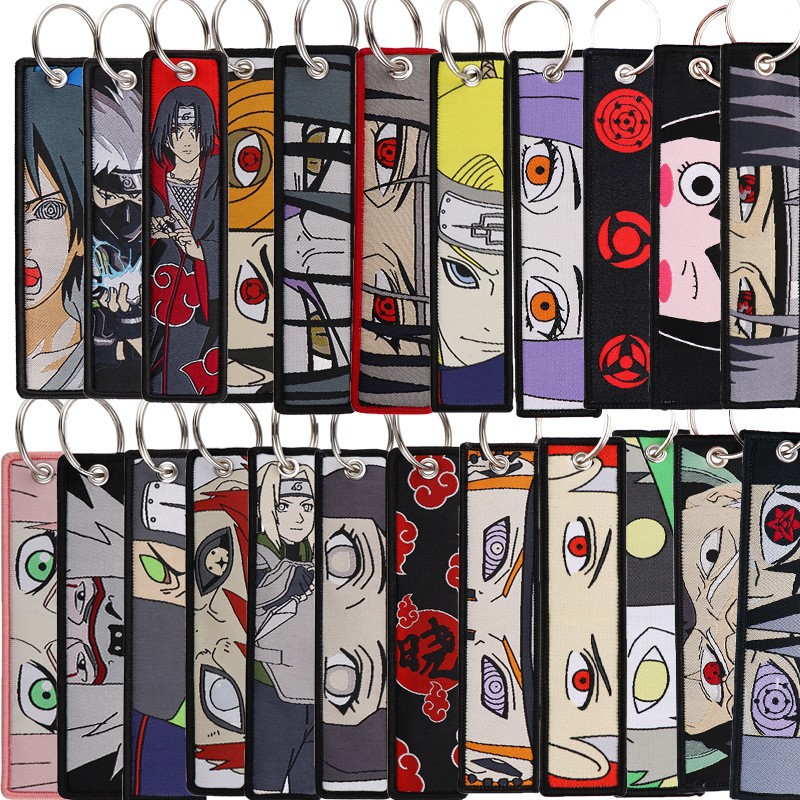 Men Accessories Kit - Anime Naruto Embroidery Key Fobs Cool