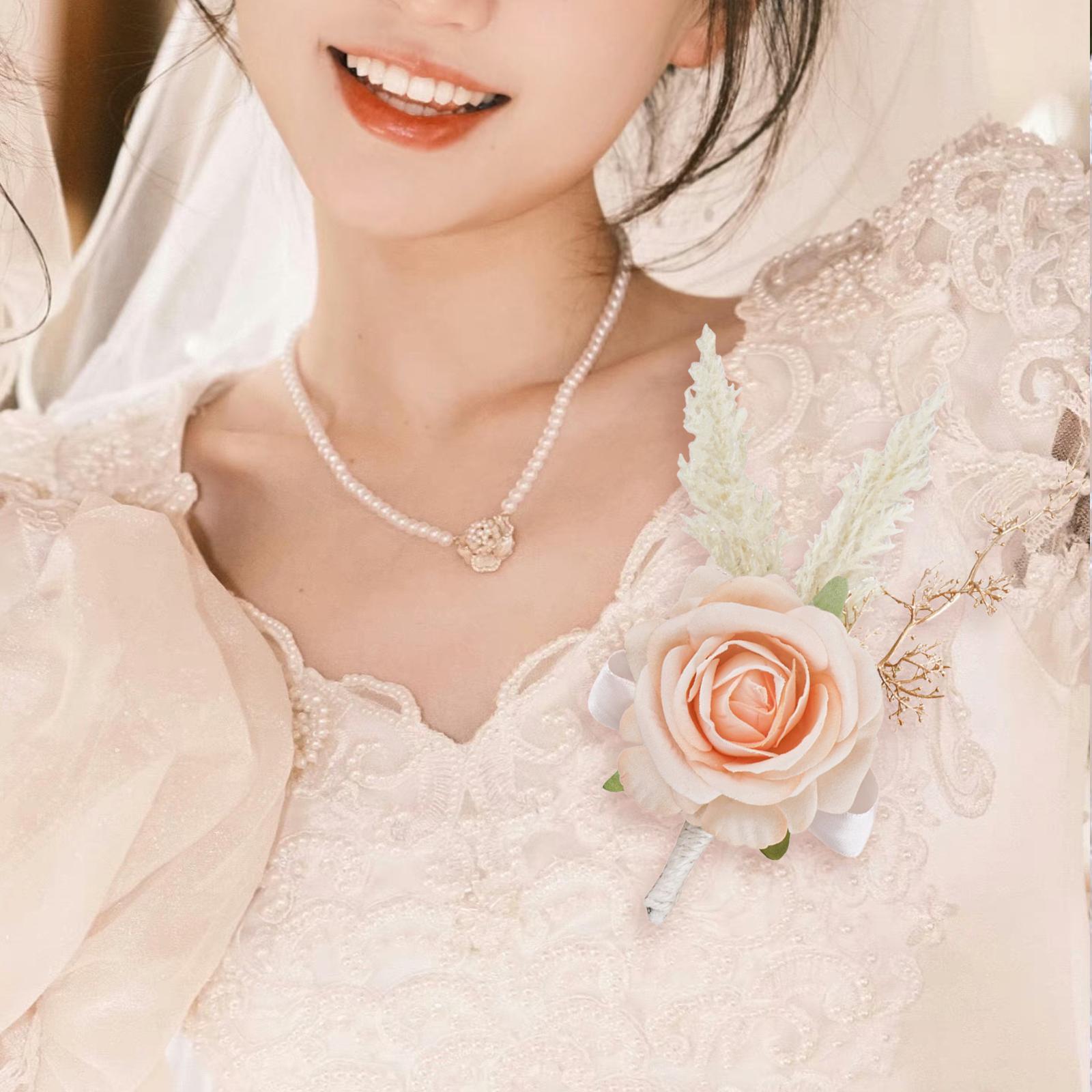 Men'S Accessories Best - Elegant Rose Boutonniere Handmade Artificial Flower
