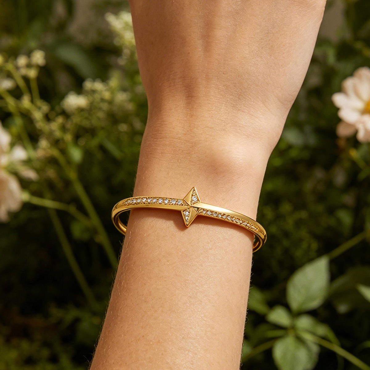 Men'S Accessories Best - Crystal Star Bangle For Women Men