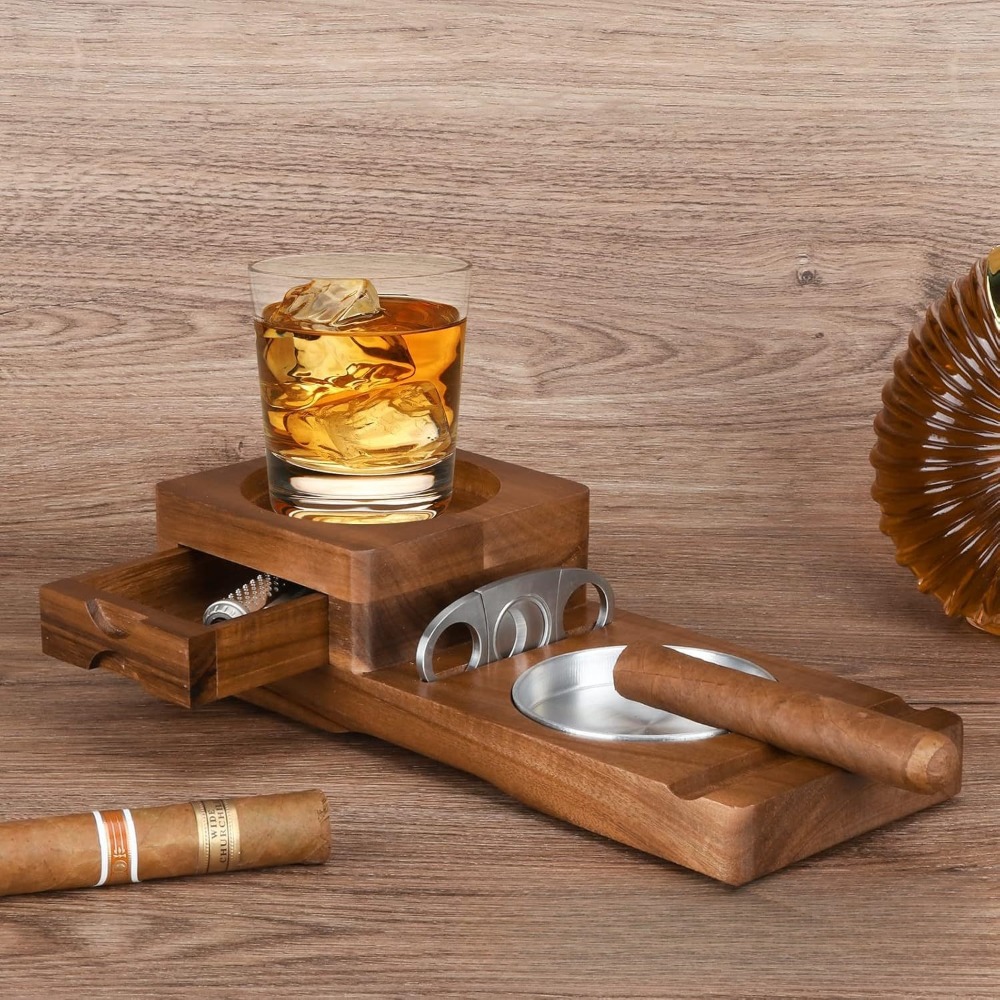 Men Accessories Drawer - Great Cigar Accessories for Men Wooden