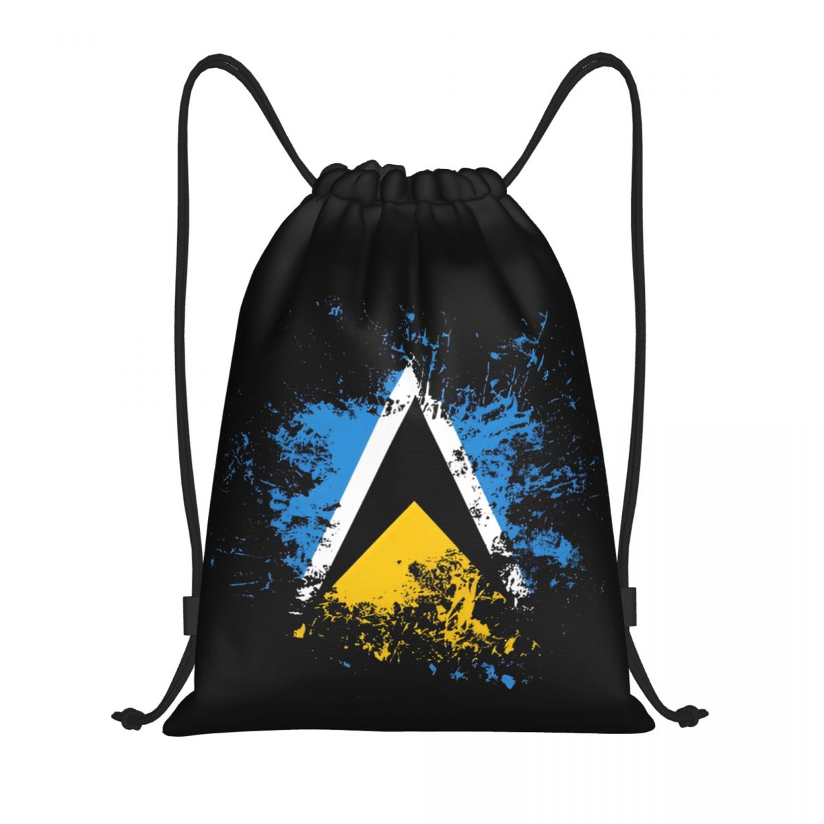 Men Accessories Shop - Saint Lucia Country Flag Watercolor Drawstring