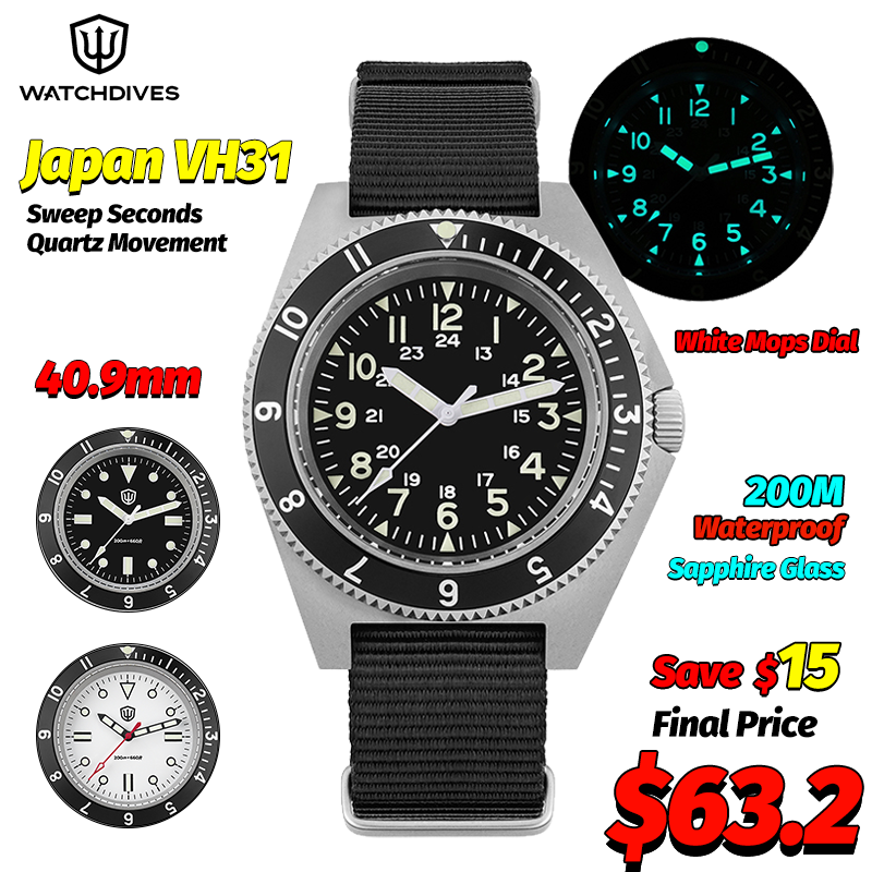 Men'S Accessories Fashion - Watchdives WD1972 Quartz Watch Sapphire Luminous
