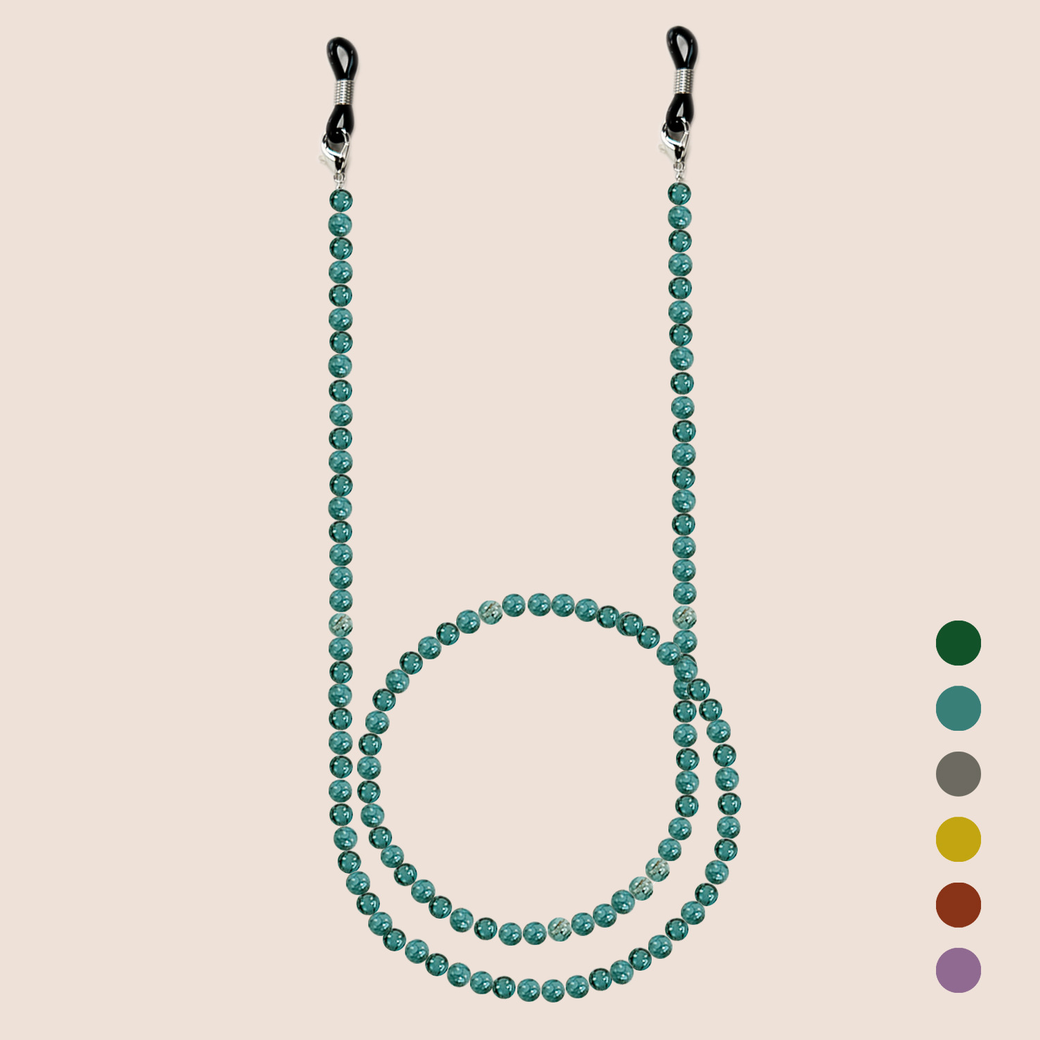 Men Accessories Neck Chain - Chinese Style Glass Beaded Eyeglass Chain