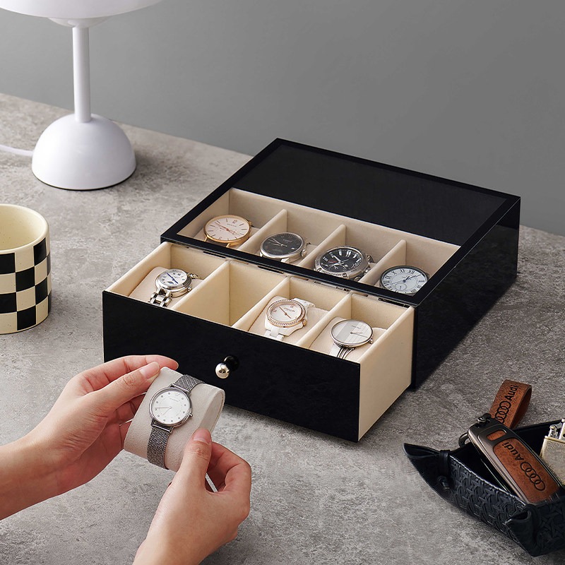 Men Accessories Drawer - Plastic Watch Boxes Luxury 5/8 Slots