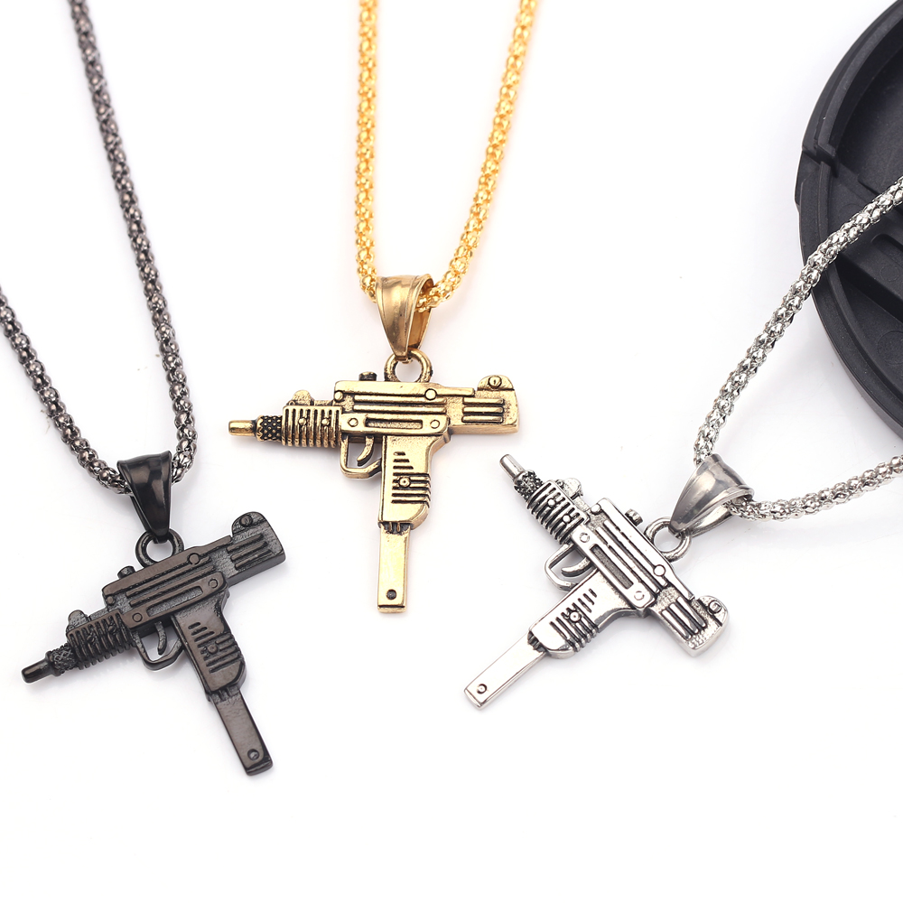 Punk Uzi Pistol Machine Gun Ne - Men'S Accessories Fashion review and price