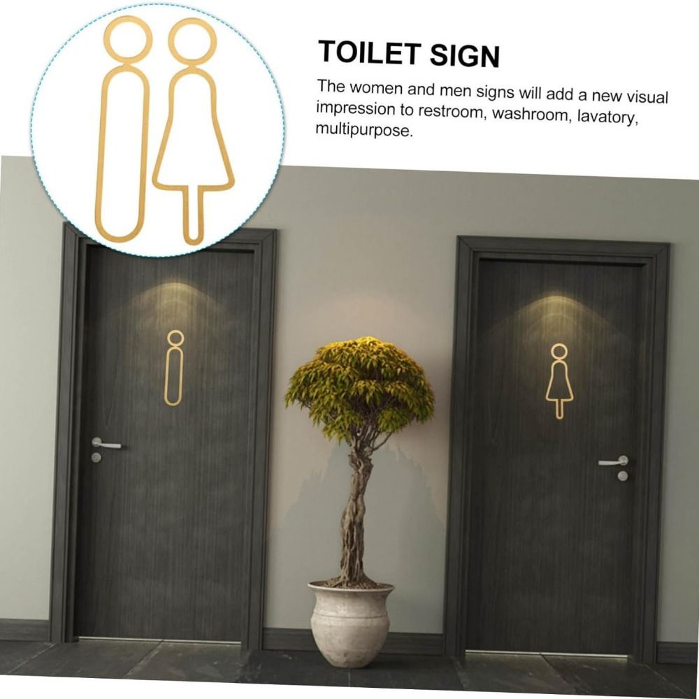 Acrylic Toilet Sign Sticker Me - Men Accessories Shop review and price