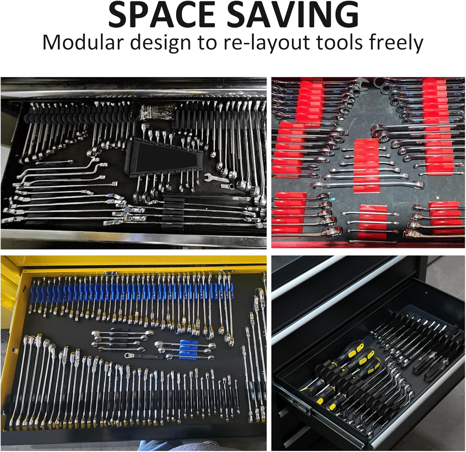 48Pcs Modular Wrench Organizer - Men Accessories Drawer review and price