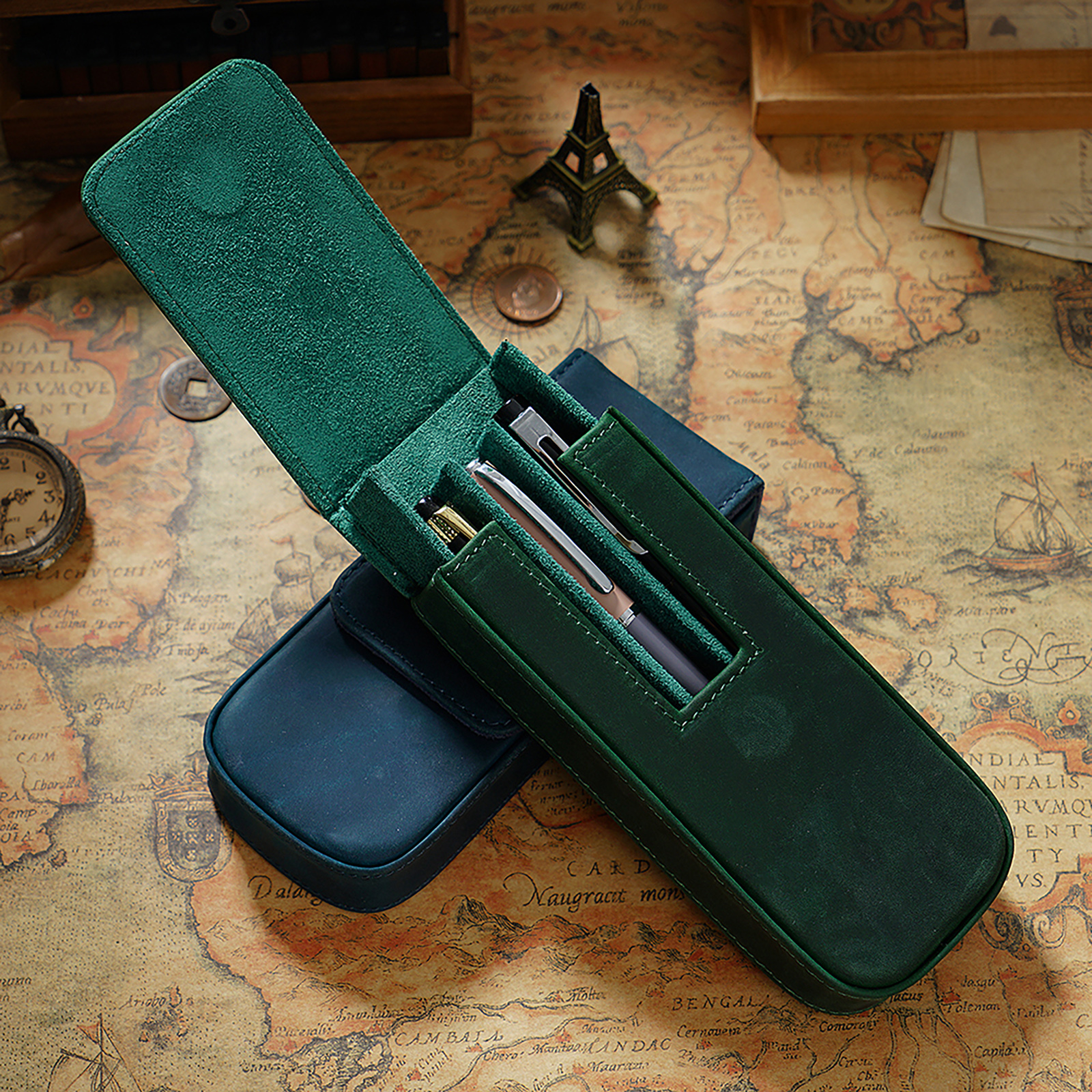 3 Slot Geniue Cowhide Pen Penc - Men Accessories Drawer review and price