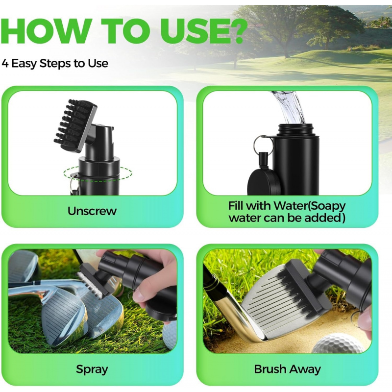 Golf Club Brush Cleaner with R - Men'S Accessories Essentials review and price