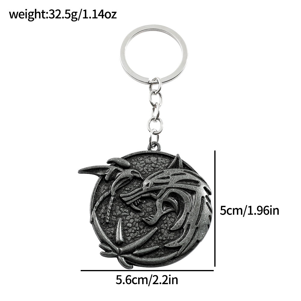 Vintage Wolf Head Keychain Gam - Men Accessories Pendant review and price