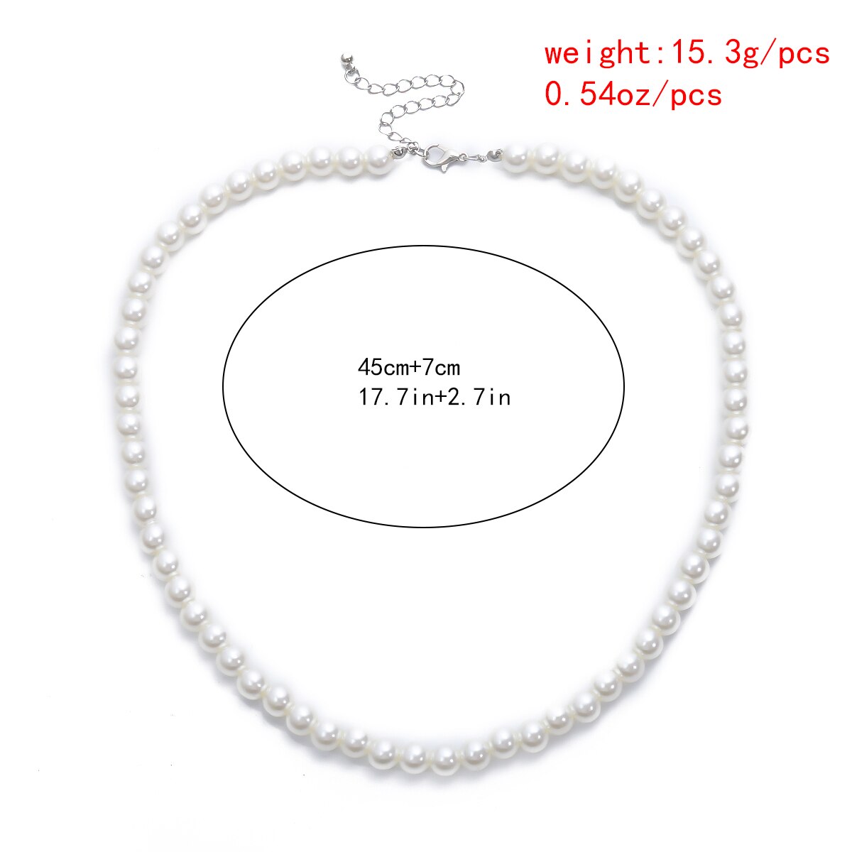 Simple Imitation-Pearl Beaded  - Men Accessories Neck Chain review and price