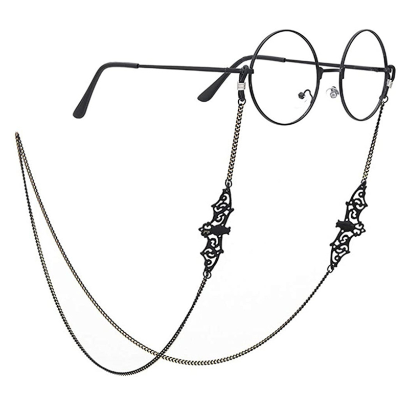 1-10PCS Gothic Bat Eyeglass Ch - Men Accessories Neck Chain review and price