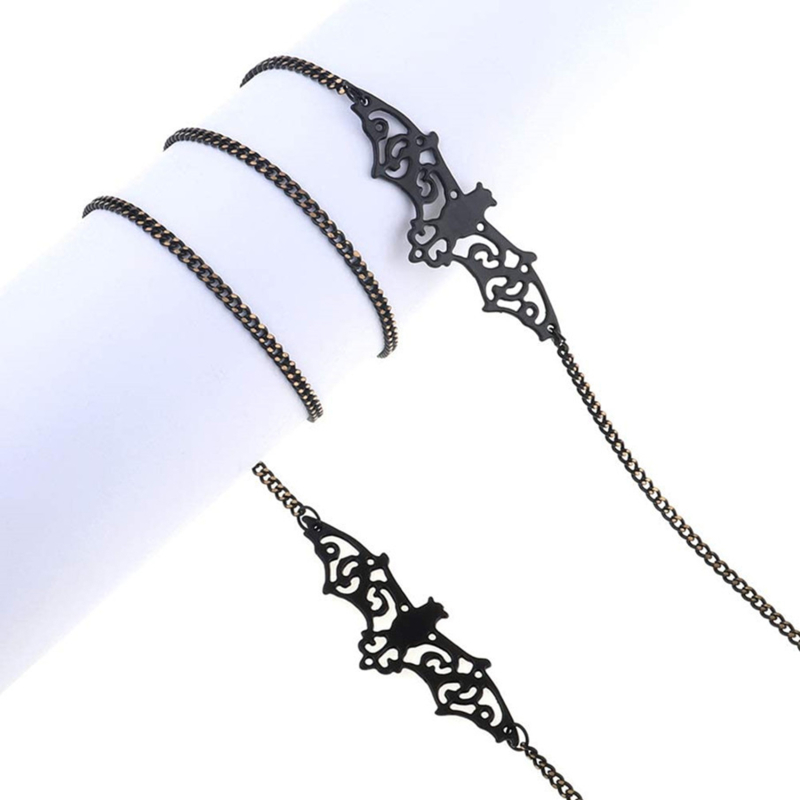 1-10PCS Gothic Bat Eyeglass Ch - Men Accessories Neck Chain review and price
