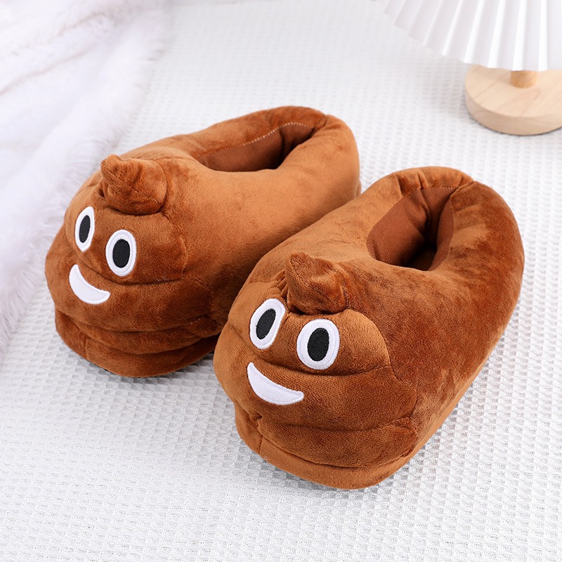 Funny Poop Emoji Plush Slipper - Men'S Accessories Rack review and price