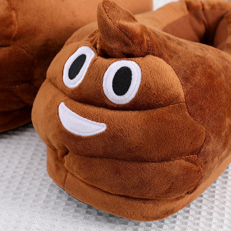 Funny Poop Emoji Plush Slipper - Men'S Accessories Rack review and price