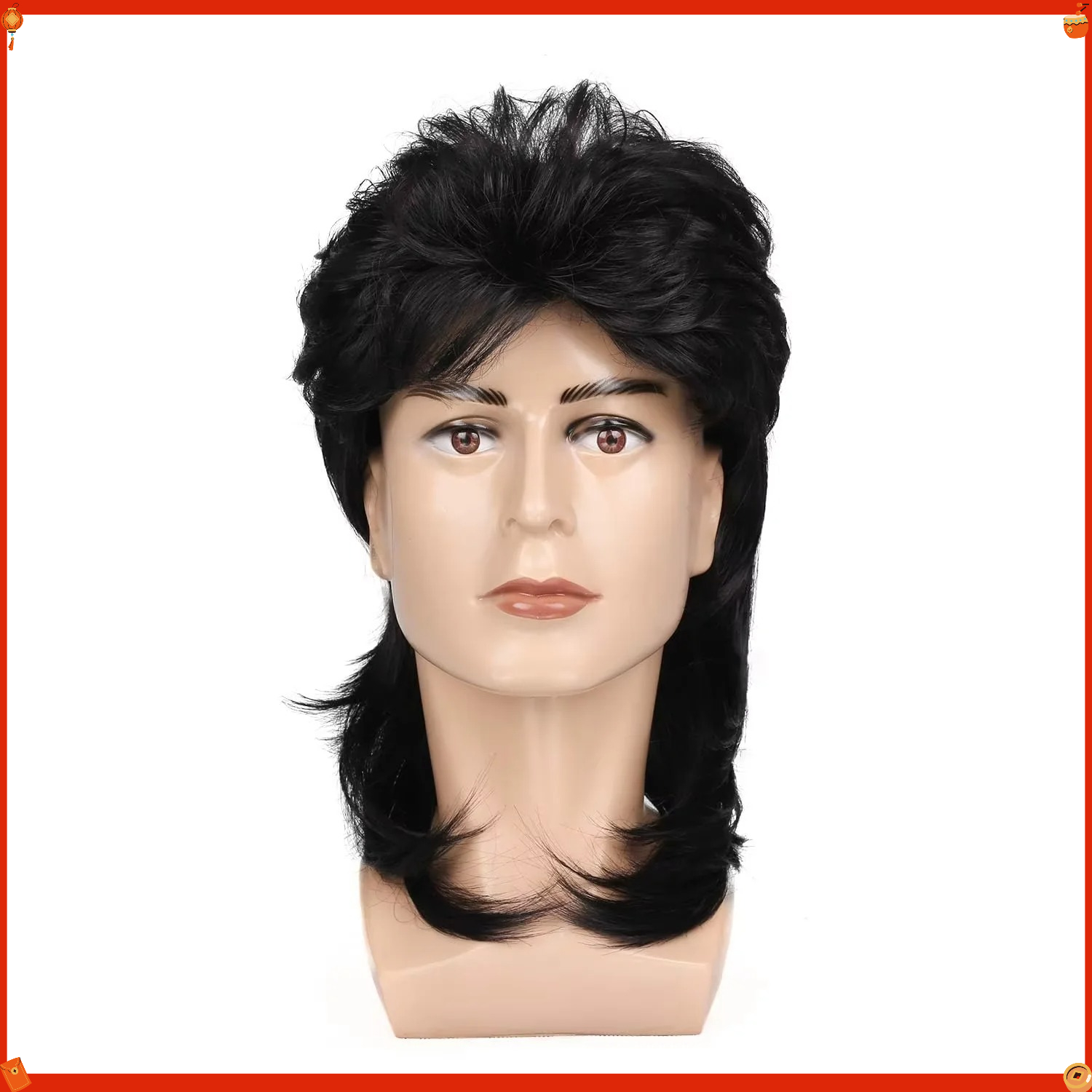 Synthetic Mullet Wig for Men 7 - Men'S Accessories In The 80S review and price