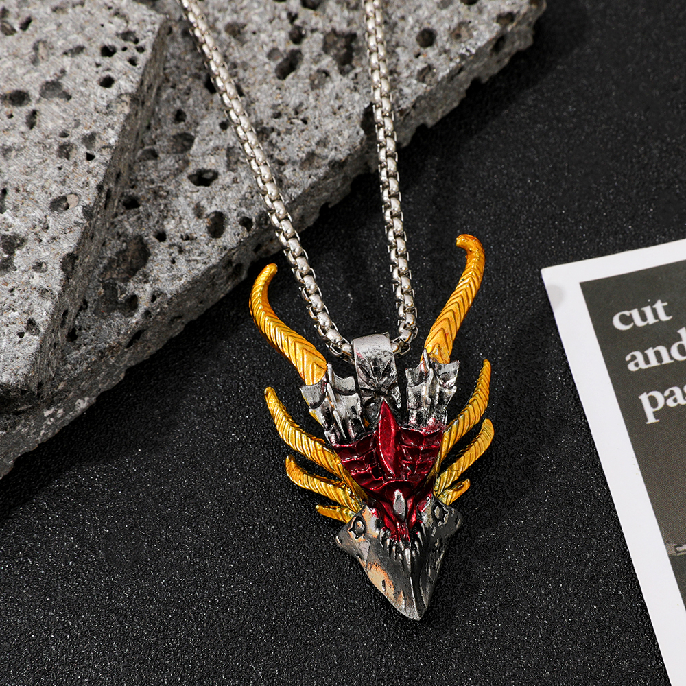 Retro Hip-Hop Evil Dragon Head - Men'S Accessories Fashion review and price