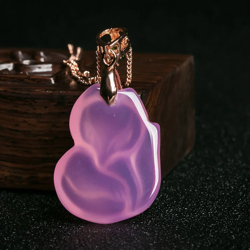 Natural Purple Agate Fox Penda - Men Accessories Chain review and price