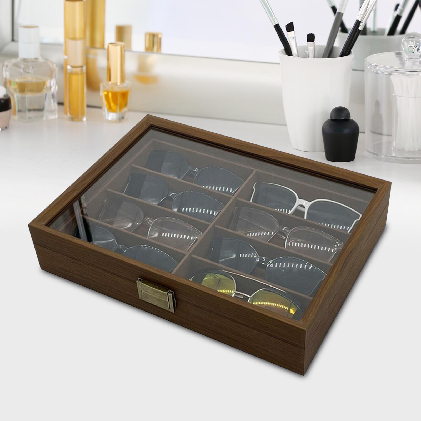 Wooden Sunglasses Organizer Bo - Men Accessories Drawer review and price
