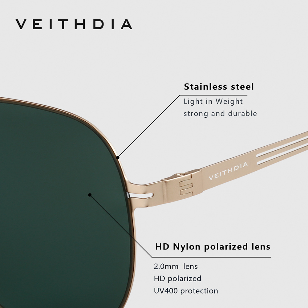 VEITHDIA Fashion Nylon Pilot S - Sunglasses Polarized Men review and price