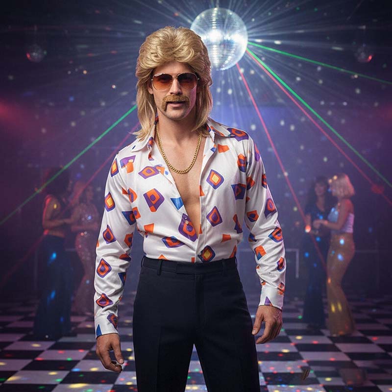80s Disco Synthetic Wig Set Go - Men'S Accessories In The 80S review and price