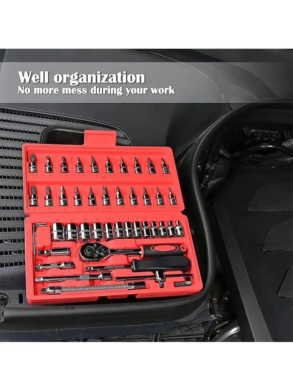 46 Piece 1/4 Inch Drive Socket - Men Accessories Combo review and price