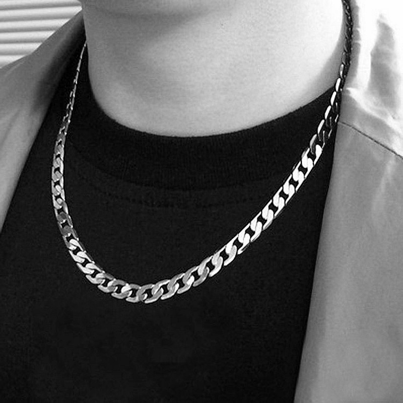 925 sterling silver plated Fla - Men Accessories Neck Chain review and price