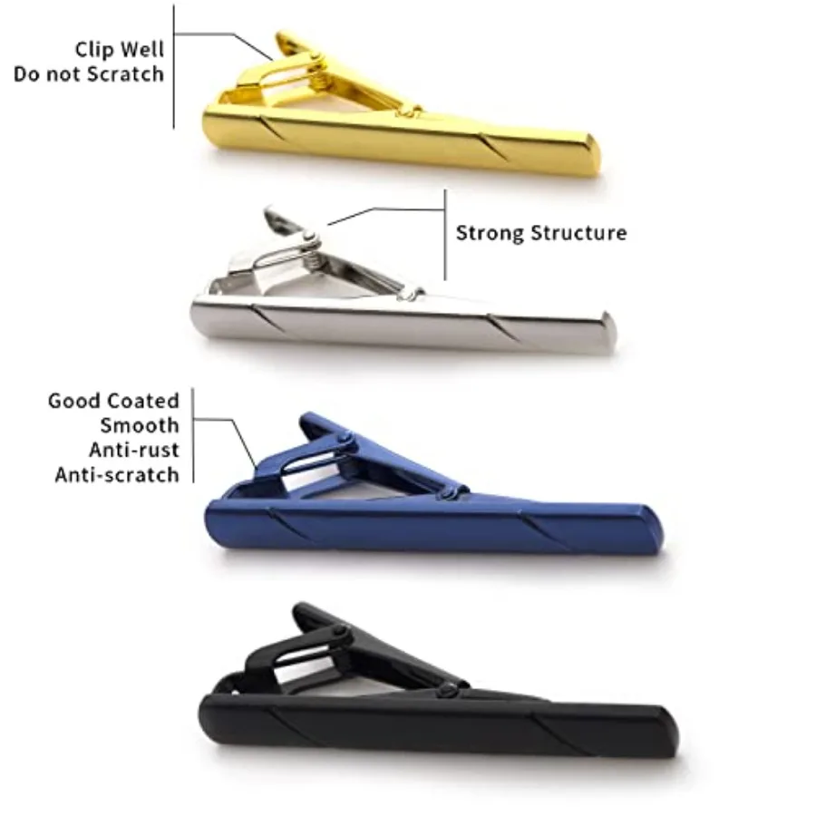 4Pcs Tie Clips For Men Tie Bar - Men'S Accessories Fashion review and price