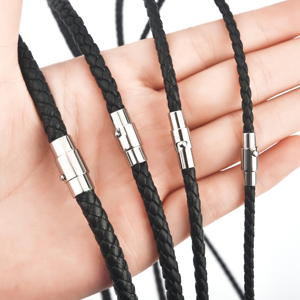 45/50/60cm Leather Necklace Wa - Men Accessories Chain review and price