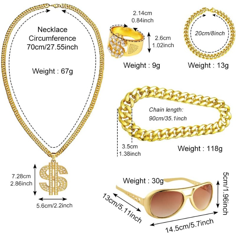 5pcs Hip Hop Costume kit,80s F - Men'S Accessories In The 80S review and price