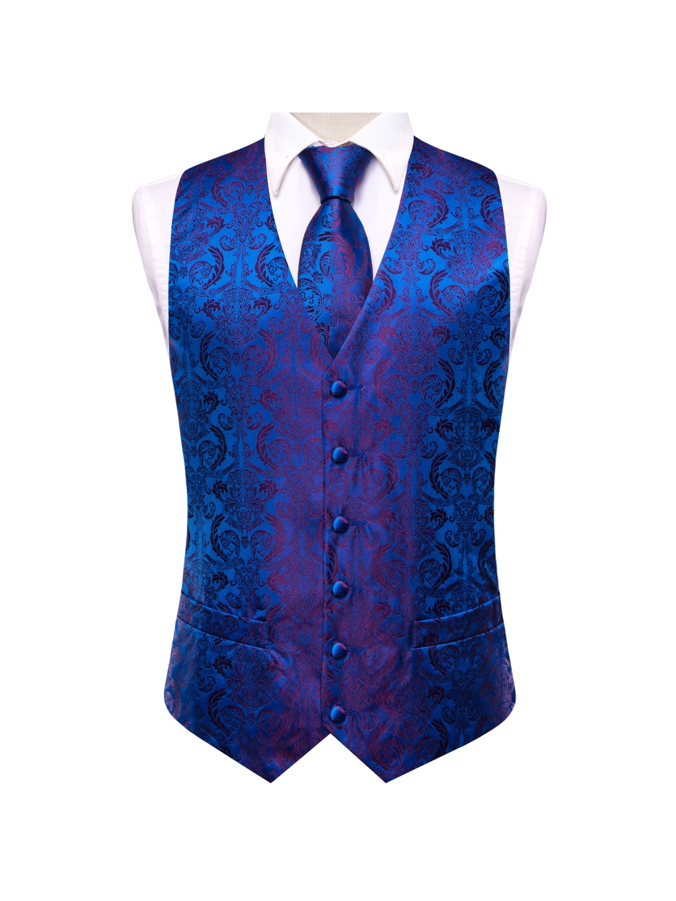 Vest Tie Pocket Square 3Pcs Bl - Men'S Accessories Office review and price