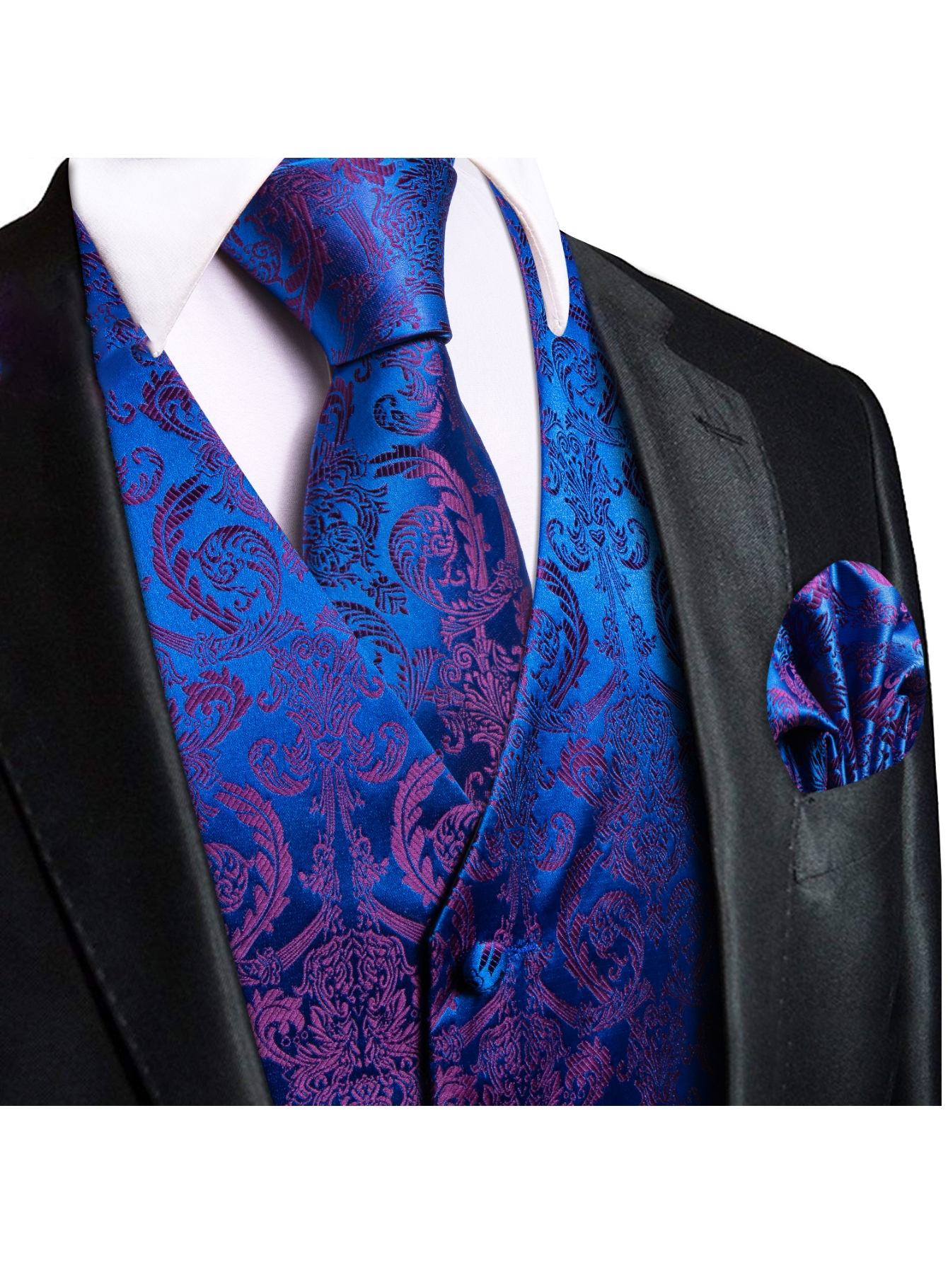 Vest Tie Pocket Square 3Pcs Bl - Men'S Accessories Office review and price