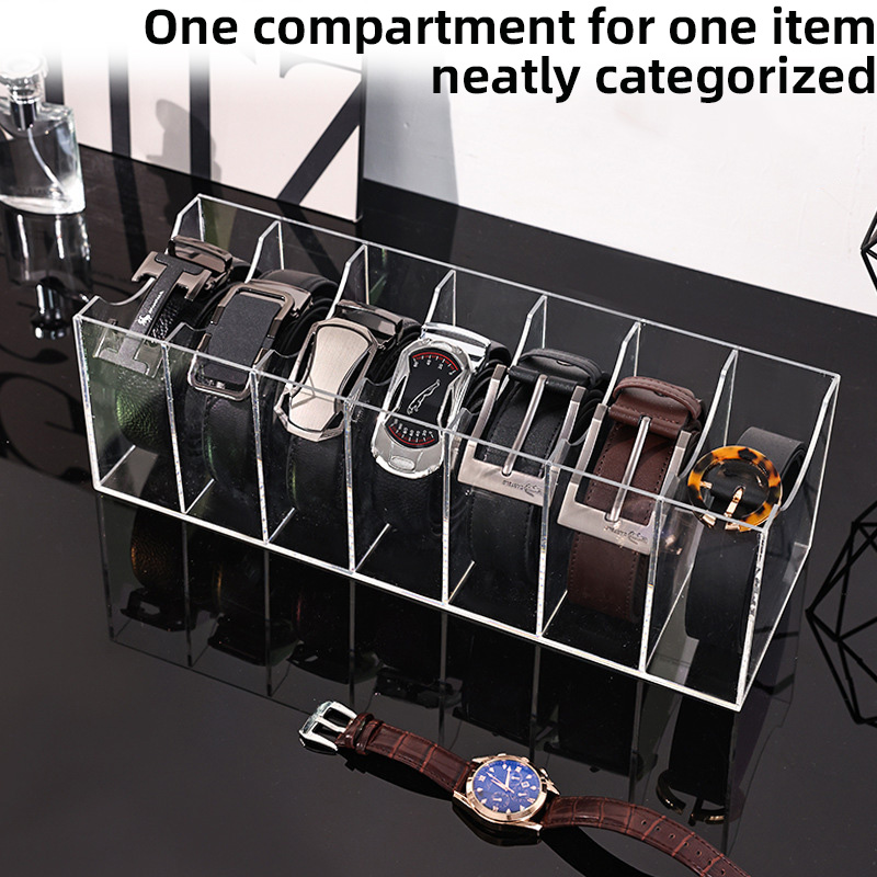 Clear Acrylic Belt Organizer w - Men Accessories Drawer review and price