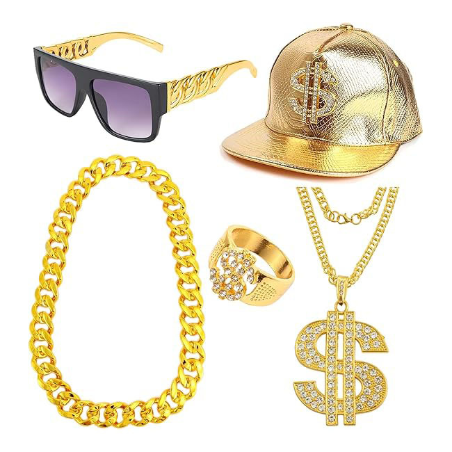 80s 90s Hip Hop Costume Access - Men'S Accessories In The 80S review and price